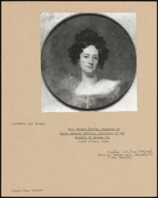 Mrs. Thomas Bowlby, Daughter Of Major General Balfour, President Of The Council Of George III