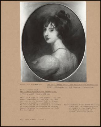 The Hon. Emily Mary Lamb, Viscountess Palmerston (1787-1830), Wife Of 3rd Viscount Palmerston.