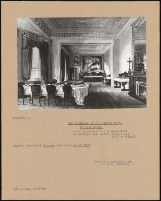 The Interior of the Dining Room, Osborne House