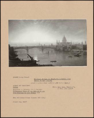 Southwark Bridge and St. Paul's Cathedral From London Bridge: Evening