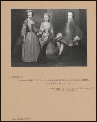 A Group Portrait Of The Three Children Of William Davies Of Penylan.