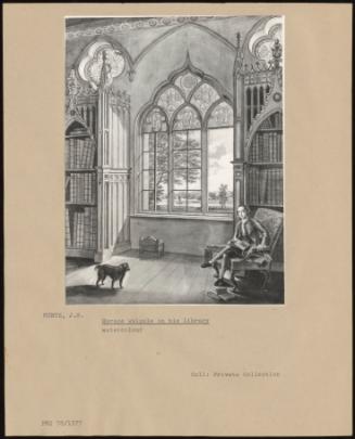 Horace Walpole In His Library