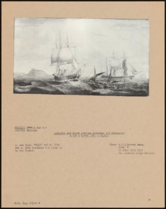 Clippers And North African Baroques Off Gibraltar