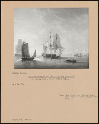 British Frigates And Other Vessels In A Calm