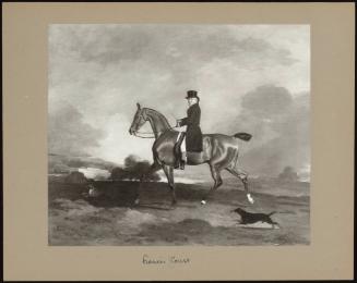 Portrait Of Francis Const Riding A Bay Horse In A Landscape