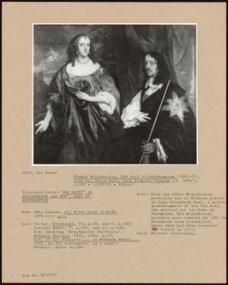 Thomas Wriothesley, 4th Earl Of Southampton (1607- 67), With His Third Wife, Lady Frances Seymour (d. 1680/1)