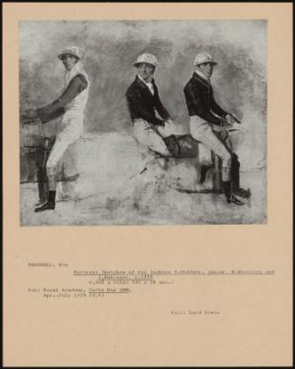 Portrait Sketches Of The Jockeys S. Chifney, Junior, W. Wheatley And J. Robinson, C. 1818