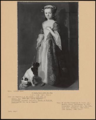 A Young Girl With Her Dog