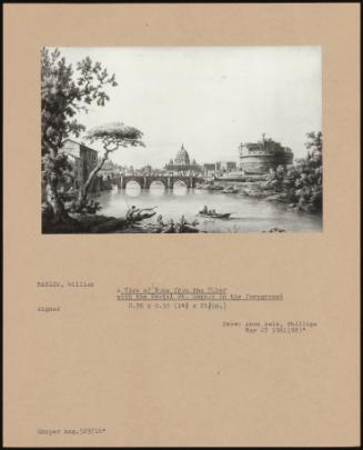 A View Of Rome From The Tiber With The Castel St. Angelo In The Foreground