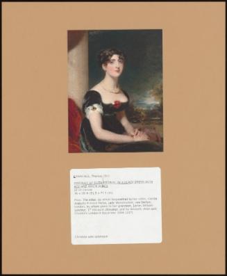 Portrait Of Eliza Fitzroy, In A Black Dress With Red And White Roses