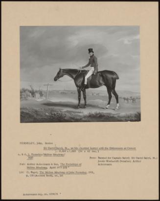 Sir David Baird, Bt., On His Chestnut Hunter With The Cottesmore At Covert