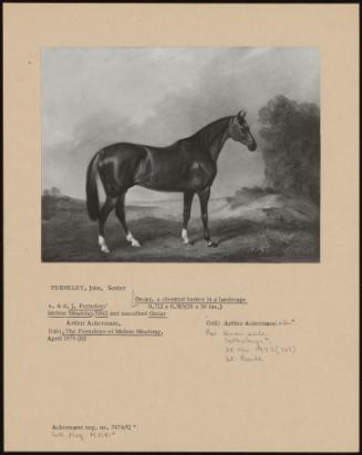 Oscar, A Chestnut Hunter In A Landscape