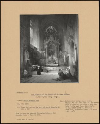 The Interior of the Church of St Jean at Caen