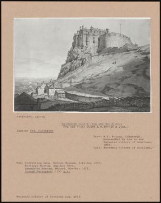 Edinburgh Castle From The South East