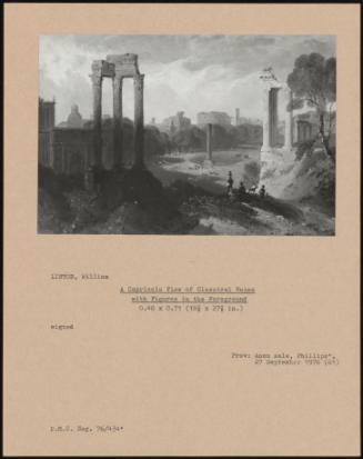 A Capriccio View Of Classical Ruins With Figures In The Foreground