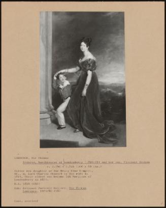 Frances, Marchioness Of Londonderry (1800-65) And Her Son, Viscount Seaham