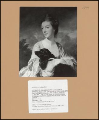 Portrait Of Mary Beauclerk, Lady Charles Spencer (1743-1812), Daughter Of Vere, Lord Vere And Married In 1762 To Lord Charles Spencer (1740-1820), Son Of The Duke Of Marlborough; Wearing A Pale Dress And Holding A Black Spaniel