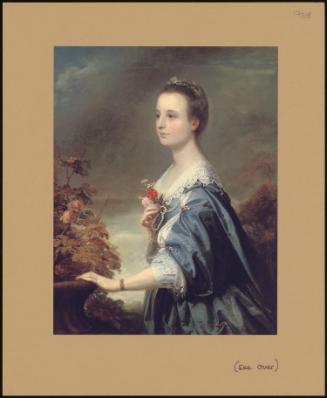 Portrait Of Mary Townshend (1762-1821) Later Countess Of Chatham, In A Blue Dress With White Lace Collar And Cuffs