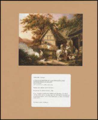 A Traveller Resting At A Cottage With A Boy Burning Weeds To The Left