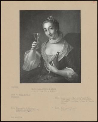 Girl With A Bottle & Glass