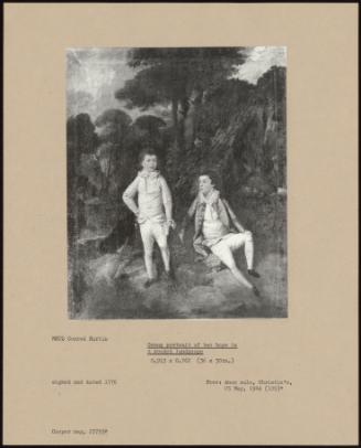 Group Portrait Of Two Boys In A Wooded Landscape
