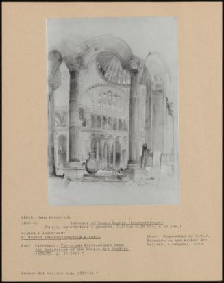 Interior Of Santa Sophia, Constantinople