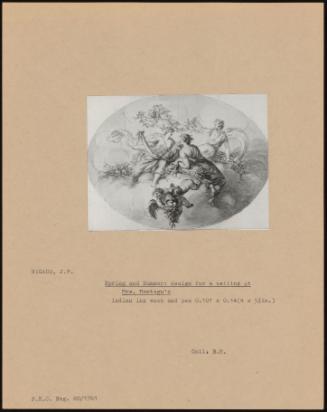 Spring and Summer: Design for a Ceiling at Mrs. Montagu's