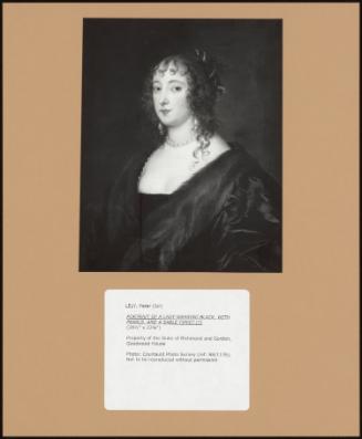 Portrait Of A Lady Wearing Black, With Pearls, And A Sable Tippet (? )