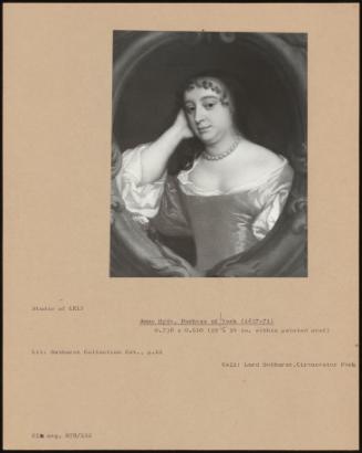 Anne Hyde, Duchess Of York (1637-71)