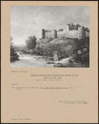 Ludlow Castle, With Figures And Cattle On The Banks Of The Teme