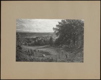 Extensive Landscape With Figures In A Cornfield