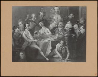 An Oyster Supper Of Artists In Rome, A Group Of Notables Portrayed In Caricature