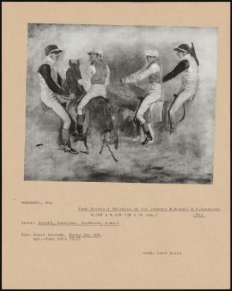 Four Portrait Sketches Of The Jockeys W. Ar & T. Goodison, 1812