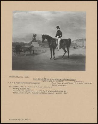 Count Alfred D'Orsay On Horseback At Hyde Park Corner