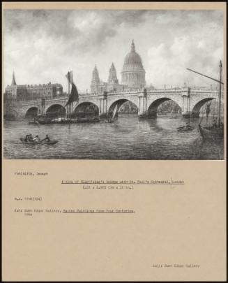 A View Of Blackfriars Bridge With St. Paul's Cathedral, London