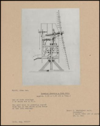 Drawing Showing A Post Mill