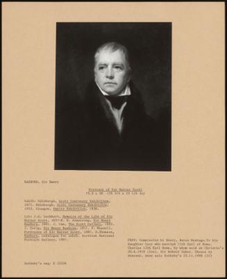 Portrait Of Sir Walter Scott