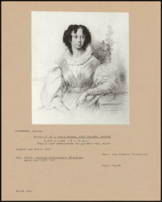 Portrait Of A Young Woman, Half Length, Seated