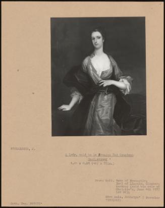 A Lady, Said To Be Francis 2nd Countess Castlecomer.