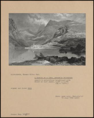 A Castle on a Lake, Probably Dolbadarn