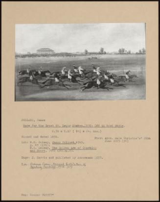 Race For The Great St. Leger Stakes,1836: Off In Good Style.