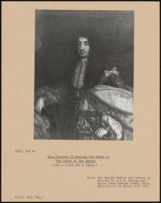 King Charles II Wearing The Robes Of The Order Of The Garter