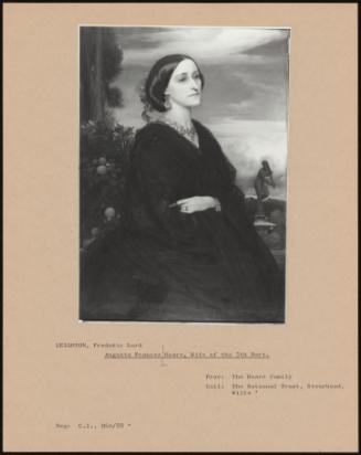 Augusta Frances Hoare, Wife Of The 5th Bart.