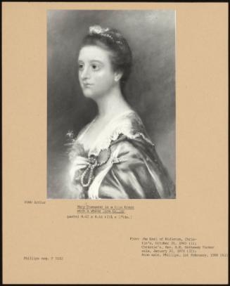 Mary Townsend In A Blue Dress With A White Lace Collar