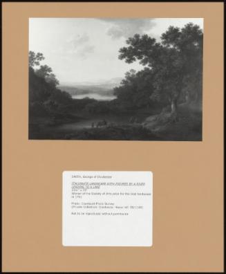 Italianate Landscape with Figures by a River Leading to a Lake