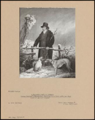 A Portrait Study Of Simpson George Morland's Manservant Standing By A Fence With Two Dogs