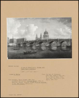 A View Of Blackfriars Bridge With Saint Paul's Cathedral