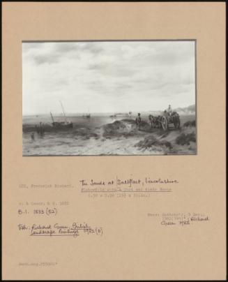 The Sands At Saltfleet, Lincolnshire; Fisherfolk With A Cart And Their Boats