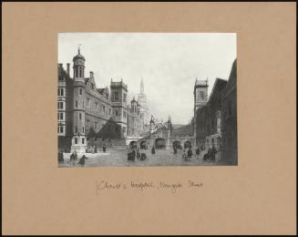 Christ's Hospital, Newgate Street. With Children Playing In Forecourt