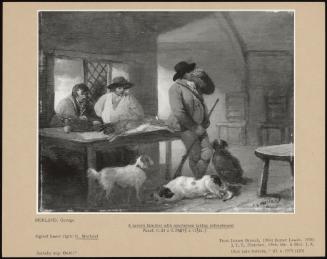 A Tavern Interior With Sportsmen Taking Refreshment